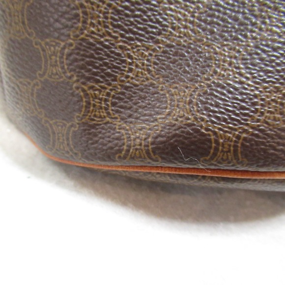 Celine Macadam Pattern Shoulder Bag Coated Canvas Dark Brown - Picture 10 of 10
